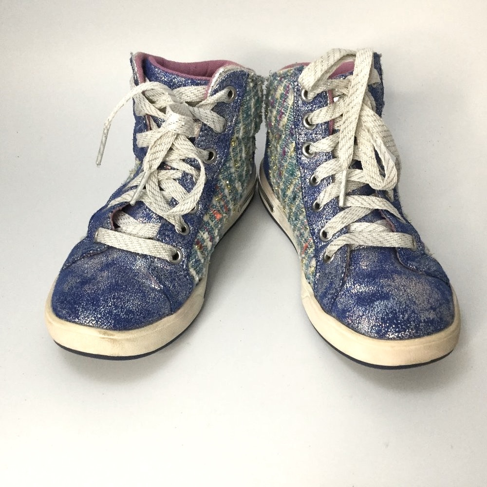 Sketchers Sneakers Kids  Girls13.5  Silver Blue